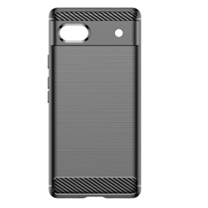 Husa Supreme Carbon compatibila cu Google Pixel 6a, Protectie precisa, Design canelat, Margini ranforsate, Anti-amprente, Negru