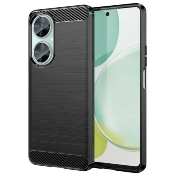 Husa Supreme Carbon compatibila cu Huawei Nova 11i, Protectie precisa, Design canelat, Margini ranforsate, Anti-amprente, Negru