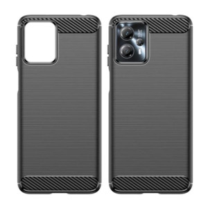 Husa Supreme Carbon compatibila cu Motorola Moto G13, Protectie precisa, Design canelat, Margini ranforsate, Anti-amprente, Negru