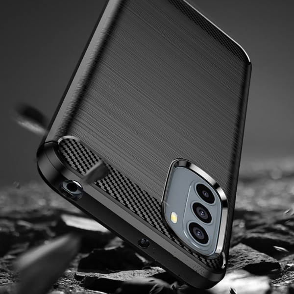 Husa Supreme Carbon compatibila cu Motorola Moto G31, Protectie precisa, Design canelat, Margini ranforsate, Anti-amprente, Negru