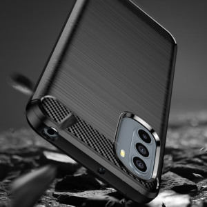 Husa Supreme Carbon compatibila cu Motorola Moto G41, Protectie precisa, Design canelat, Margini ranforsate, Anti-amprente, Negru