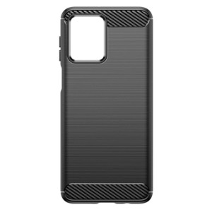 Husa Supreme Carbon compatibila cu Motorola Moto G54, Protectie precisa, Design canelat, Margini ranforsate, Anti-amprente, Negru