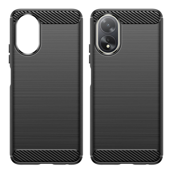 Husa Supreme Carbon compatibila cu Oppo A38, Protectie precisa, Design canelat, Margini ranforsate, Anti-amprente, Negru