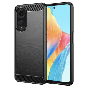 Husa Supreme Carbon compatibila cu Oppo A98 5G, Protectie precisa, Design canelat, Margini ranforsate, Anti-amprente, Negru