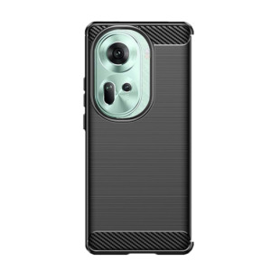 Husa Supreme Carbon compatibila cu Oppo Reno11, Protectie precisa, Design canelat, Margini ranforsate, Anti-amprente, Negru