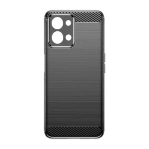 Husa Supreme Carbon compatibila cu Oppo Reno 8 5G, Protectie precisa, Design canelat, Margini ranforsate, Anti-amprente, Negru