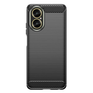 Husa Supreme Carbon compatibila cu Realme C67 4G, Protectie precisa, Design canelat, Margini ranforsate, Anti-amprente, Negru