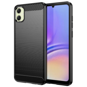 Husa Supreme Carbon compatibila cu Samsung Galaxy A05, Protectie precisa, Design canelat, Margini ranforsate, Anti-amprente, Negru