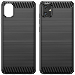 Husa Supreme Carbon compatibila cu Samsung Galaxy A05, Protectie precisa, Design canelat, Margini ranforsate, Anti-amprente, Negru