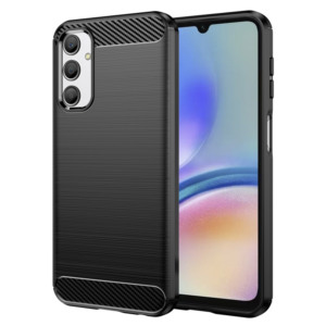 Husa Supreme Carbon compatibila cu Samsung Galaxy A05s, Protectie precisa, Design canelat, Margini ranforsate, Anti-amprente, Negru