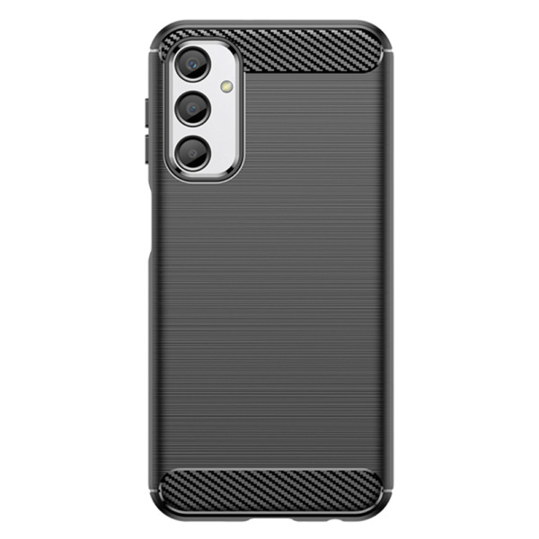 Husa Supreme Carbon compatibila cu Samsung Galaxy A15 4G, Protectie precisa, Design canelat, Margini ranforsate, Anti-amprente, Negru