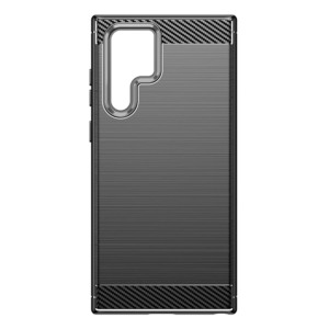 Husa Supreme Carbon compatibila cu Samsung Galaxy S24 Ultra, Protectie precisa, Design canelat, Margini ranforsate, Anti-amprente, Negru