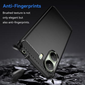 Husa Supreme Carbon compatibila cu Xiaomi Redmi 13C 4G, Protectie precisa, Design canelat, Margini ranforsate, Anti-amprente, Negru