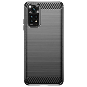 Husa Supreme Carbon compatibila cu Xiaomi Redmi Note 11 Pro 4G, Protectie precisa, Design canelat, Margini ranforsate, Anti-amprente, Negru