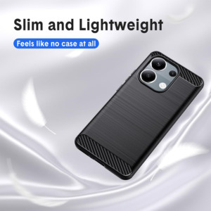 Husa Supreme Carbon compatibila cu Xiaomi Redmi Note 13 Pro 4G, Protectie precisa, Design canelat, Margini ranforsate, Anti-amprente, Negru