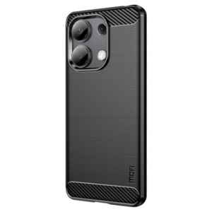 Husa Supreme Carbon compatibila cu Xiaomi Redmi Note 13 Pro 4G, Protectie precisa, Design canelat, Margini ranforsate, Anti-amprente, Negru