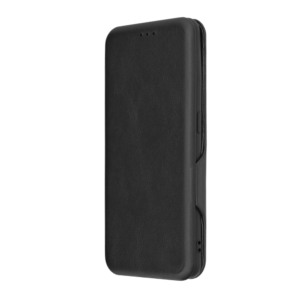 Husa Power Magnet compatibila cu Oppo A74 4G / A95, Interior catifea, Exterior piele, Tip carte, Suport card, Protectie camere, Inchidere magnetica, Negru