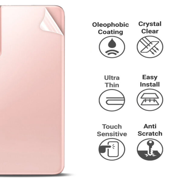 Folie InvisiFlex Spate compatibila cu Xiaomi Poco M4 Pro 5G, Full Glue, Full Cover, Silicon hydrogel regenerabil, SlimLine NanoShield, Transparenta - 2