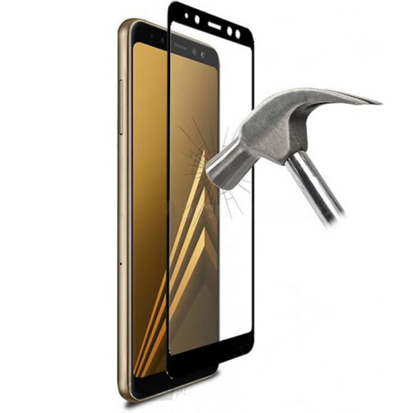 Folie sticla ProElite Protection compatibila cu Samsung Galaxy A8 Plus (2018), Ultra Rezistenta, Full Cover, Full Glue, Calitate Premium, Margini negre - 2