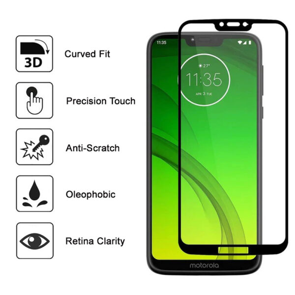 Folie sticla ProElite Protection compatibila cu Motorola Moto G7 Power, Ultra Rezistenta, Full Cover, Full Glue, Calitate Premium, Margini negre - 2