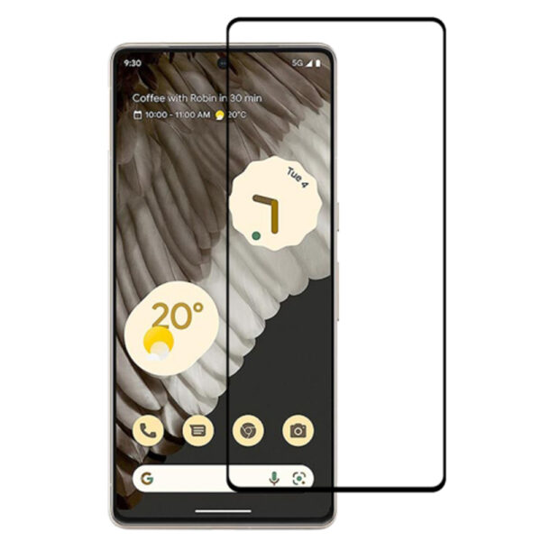 Folie COMANDO Ultra Thin Proof compatibila cu Google Pixel 7 Pro, Rezistenta ridicata la socuri, Acoperire completa a ecranului, Lipici adeziv pe intreaga suprafata, 0,3 mm, Cadru negru