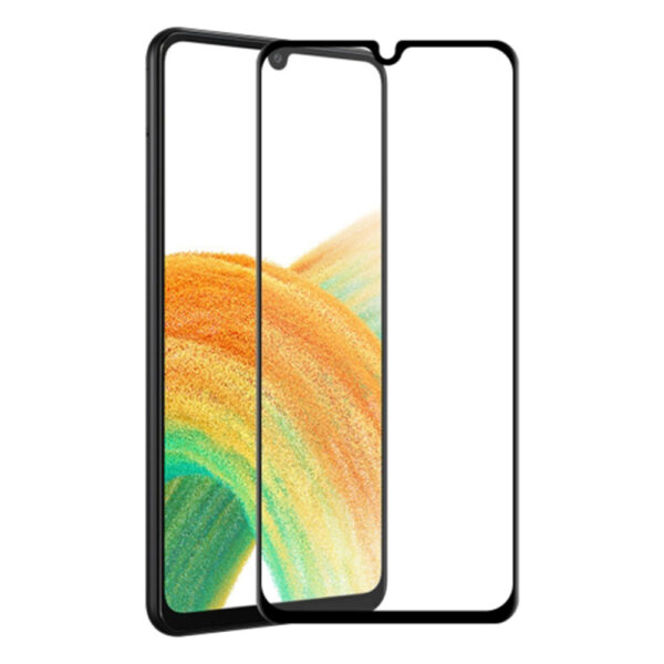 Folie COMANDO Ultra Thin Proof compatibila cu Samsung Galaxy A33 5G, Rezistenta ridicata la socuri, Acoperire completa a ecranului, Lipici adeziv pe intreaga suprafata, 0,3 mm, Cadru negru