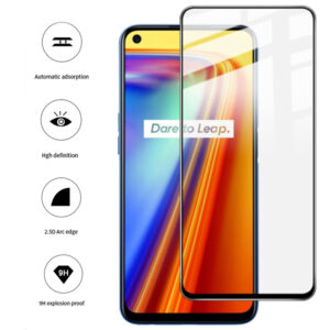 Folie COMANDO Ultra Thin Proof compatibila cu Realme 7 Pro, Rezistenta ridicata la socuri, Acoperire completa a ecranului, Lipici adeziv pe intreaga suprafata, 0,3 mm, Cadru negru - 2