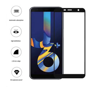 Folie COMANDO Ultra Thin Proof compatibila cu Samsung Galaxy J6 Plus, Rezistenta ridicata la socuri, Acoperire completa a ecranului, Lipici adeziv pe intreaga suprafata, 0,3 mm, Cadru negru - 2