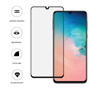 Folie COMANDO Ultra Thin Proof compatibila cu Samsung Galaxy A40, Rezistenta ridicata la socuri, Acoperire completa a ecranului, Lipici adeziv pe intreaga suprafata, 0,3 mm, Cadru negru - 2