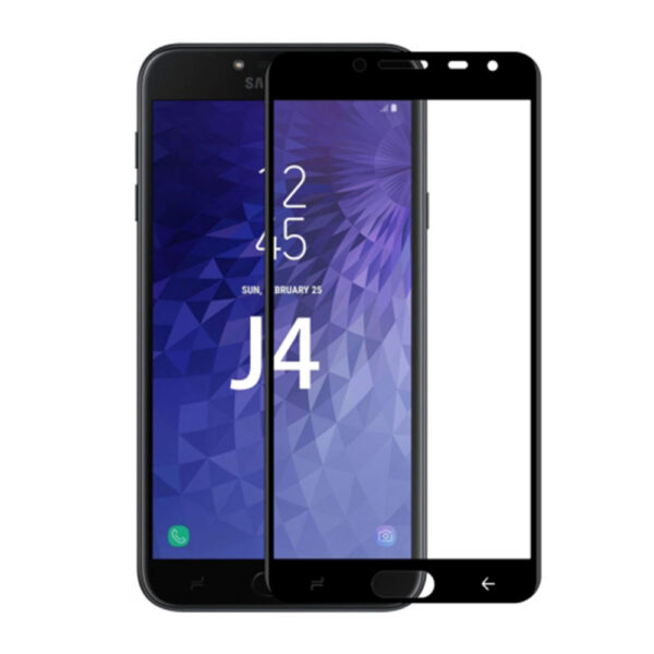 Folie COMANDO Ultra Thin Proof compatibila cu Samsung Galaxy J4 Plus, Rezistenta ridicata la socuri, Acoperire completa a ecranului, Lipici adeziv pe intreaga suprafata, 0,3 mm, Cadru negru