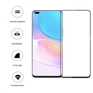 Folie COMANDO Ultra Thin Proof compatibila cu Huawei Nova 8i, Rezistenta ridicata la socuri, Acoperire completa a ecranului, Lipici adeziv pe intreaga suprafata, 0,3 mm, Cadru negru - 2