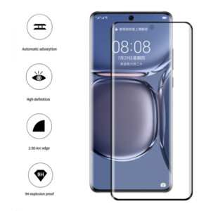 Folie COMANDO Ultra Thin Proof compatibila cu Huawei P50, Rezistenta ridicata la socuri, Acoperire completa a ecranului, Lipici adeziv pe intreaga suprafata, 0,3 mm, Cadru negru - 2