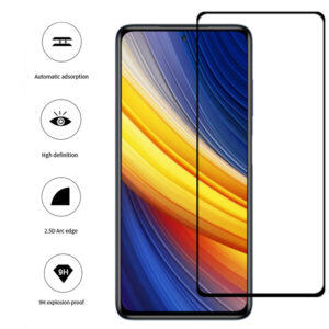 Folie COMANDO Ultra Thin Proof compatibila cu Xiaomi Poco X3, Rezistenta ridicata la socuri, Acoperire completa a ecranului, Lipici adeziv pe intreaga suprafata, 0,3 mm, Cadru negru - 2