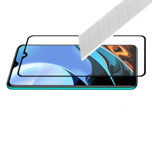 Folie COMANDO Ultra Thin Proof compatibila cu Xiaomi Redmi 9T, Rezistenta ridicata la socuri, Acoperire completa a ecranului, Lipici adeziv pe intreaga suprafata, 0,3 mm, Cadru negru - 2