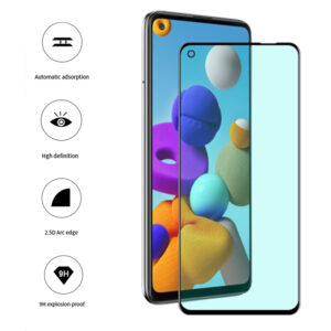 Folie COMANDO Ultra Thin Proof compatibila cu Samsung Galaxy A21s, Rezistenta ridicata la socuri, Acoperire completa a ecranului, Lipici adeziv pe intreaga suprafata, 0,3 mm, Cadru negru - 3