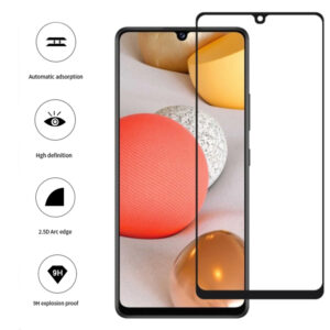 Folie COMANDO Ultra Thin Proof compatibila cu Samsung Galaxy M42, Rezistenta ridicata la socuri, Acoperire completa a ecranului, Lipici adeziv pe intreaga suprafata, 0,3 mm, Cadru negru - 3