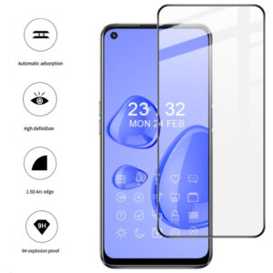 Folie COMANDO Ultra Thin Proof compatibila cu Oppo A74, Rezistenta ridicata la socuri, Acoperire completa a ecranului, Lipici adeziv pe intreaga suprafata, 0,3 mm, Cadru negru - 2