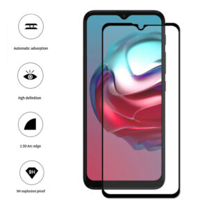 Folie COMANDO Ultra Thin Proof compatibila cu Motorola Moto G30, Rezistenta ridicata la socuri, Acoperire completa a ecranului, Lipici adeziv pe intreaga suprafata, 0,3 mm, Cadru negru - 3