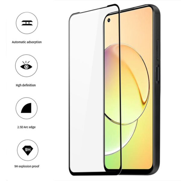 Folie COMANDO Ultra Thin Proof compatibila cu Realme 6|6s, Rezistenta ridicata la socuri, Acoperire completa a ecranului, Lipici adeziv pe intreaga suprafata, 0,3 mm, Cadru negru - 2