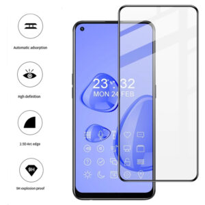 Folie COMANDO Ultra Thin Proof compatibila cu Oppo Reno 6, Rezistenta ridicata la socuri, Acoperire completa a ecranului, Lipici adeziv pe intreaga suprafata, 0,3 mm, Cadru negru - 2