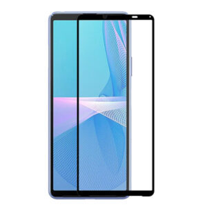 Folie COMANDO Ultra Thin Proof compatibila cu Sony Xperia 5 III, Rezistenta ridicata la socuri, Acoperire completa a ecranului, Lipici adeziv pe intreaga suprafata, 0,3 mm, Cadru negru