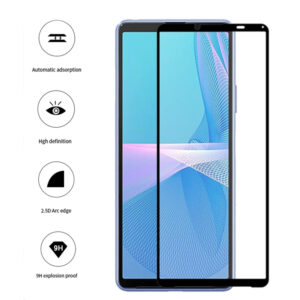 Folie COMANDO Ultra Thin Proof compatibila cu Sony Xperia 5 III, Rezistenta ridicata la socuri, Acoperire completa a ecranului, Lipici adeziv pe intreaga suprafata, 0,3 mm, Cadru negru - 2