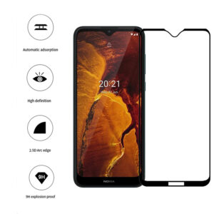 Folie COMANDO Ultra Thin Proof compatibila cu Nokia C30, Rezistenta ridicata la socuri, Acoperire completa a ecranului, Lipici adeziv pe intreaga suprafata, 0,3 mm, Cadru negru - 2