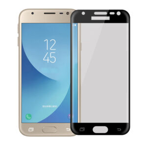 Folie COMANDO Ultra Thin Proof compatibila cu Samsung Galaxy J3 (2017), Rezistenta ridicata la socuri, Acoperire completa a ecranului, Lipici adeziv pe intreaga suprafata, 0,3 mm, Cadru negru