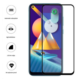 Folie COMANDO Ultra Thin Proof compatibila cu Samsung Galaxy A11, Rezistenta ridicata la socuri, Acoperire completa a ecranului, Lipici adeziv pe intreaga suprafata, 0,3 mm, Cadru negru - 2