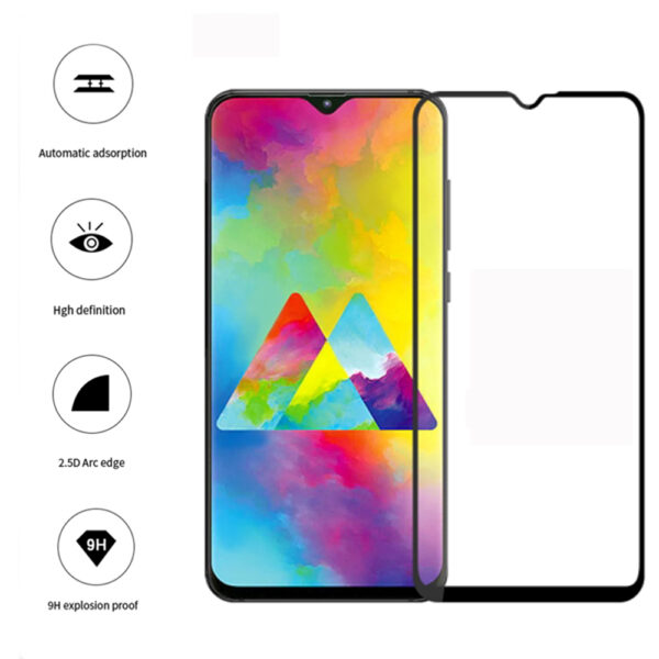 Folie COMANDO Ultra Thin Proof compatibila cu Samsung Galaxy M20, Rezistenta ridicata la socuri, Acoperire completa a ecranului, Lipici adeziv pe intreaga suprafata, 0,3 mm, Cadru negru - 3