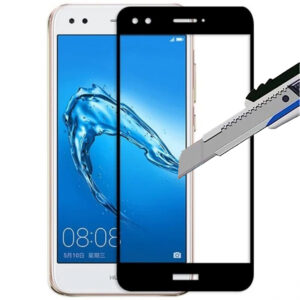 Folie COMANDO Ultra Thin Proof compatibila cu Huawei P9 Lite (2017), Rezistenta ridicata la socuri, Acoperire completa a ecranului, Lipici adeziv pe intreaga suprafata, 0,3 mm, Cadru negru - 2