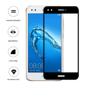 Folie COMANDO Ultra Thin Proof compatibila cu Huawei P9 Lite (2017), Rezistenta ridicata la socuri, Acoperire completa a ecranului, Lipici adeziv pe intreaga suprafata, 0,3 mm, Cadru negru - 3