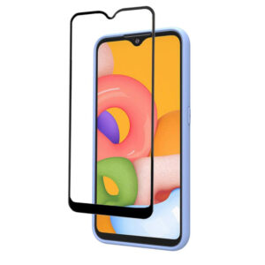 Folie COMANDO Ultra Thin Proof compatibila cu Samsung Galaxy A01, Rezistenta ridicata la socuri, Acoperire completa a ecranului, Lipici adeziv pe intreaga suprafata, 0,3 mm, Cadru negru