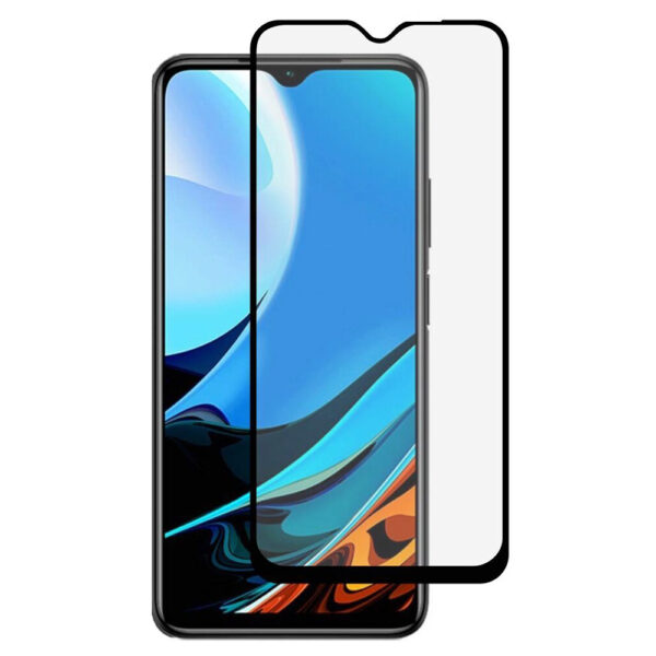 Folie COMANDO Ultra Thin Proof compatibila cu Xiaomi Redmi 9, Rezistenta ridicata la socuri, Acoperire completa a ecranului, Lipici adeziv pe intreaga suprafata, 0,3 mm, Cadru negru